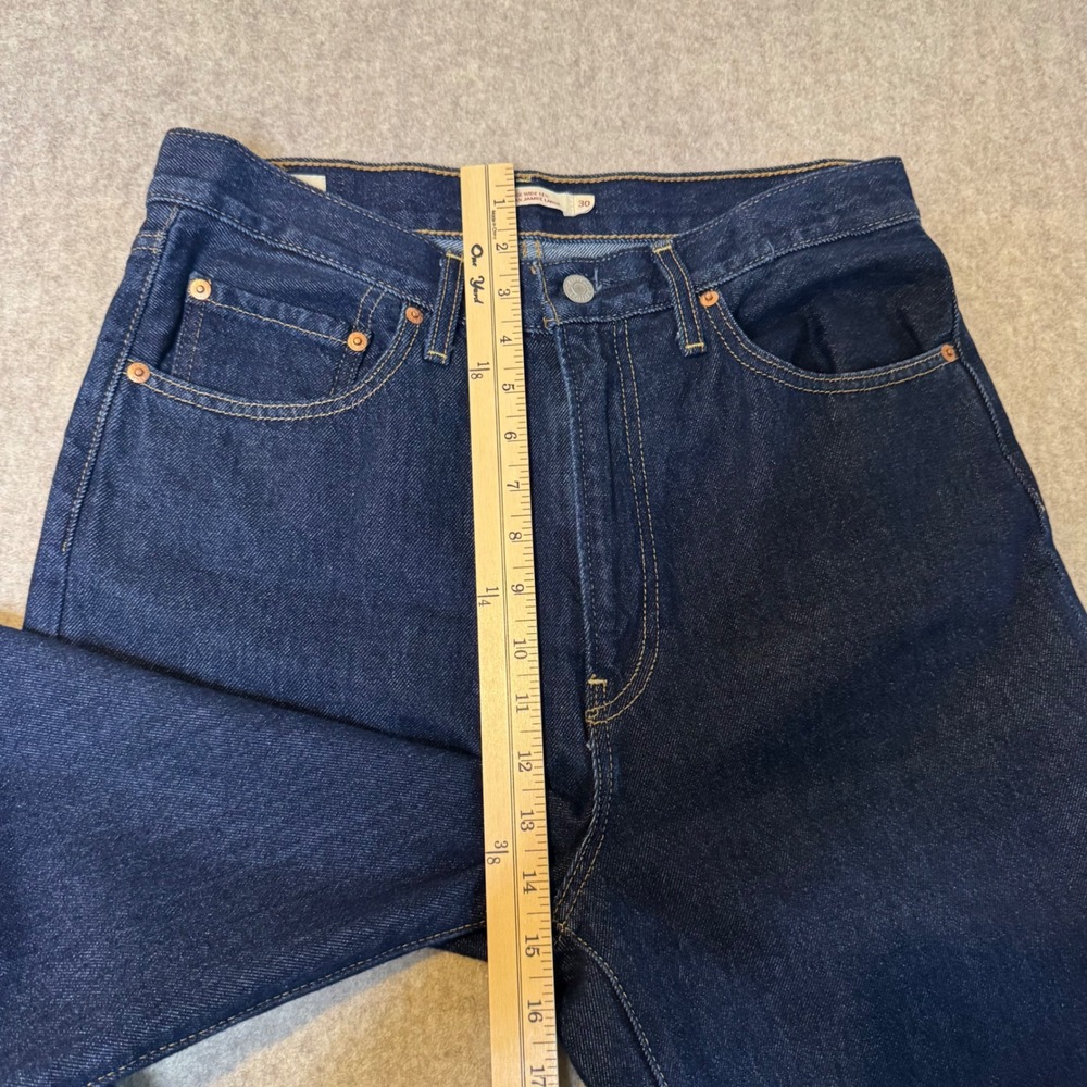 Levis Ribcage Wide Leg Jeans Womens 30 Dark Rinse High Rise Denim Retro Street - Picture 9 of 16